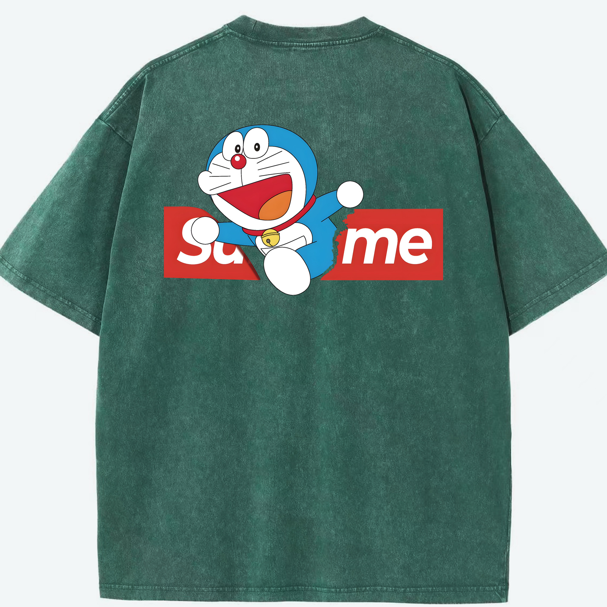 （画像用） ドラえもん Doraemon 綿100% ヴィンテージ風 半袖Tシャツ（背面プリント）
